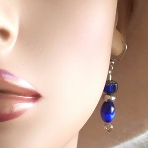 blue earrings